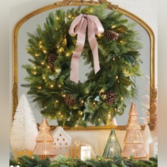 Grandin Road Holiday Grandin Road Soft Pink Christmas Mercury Trees